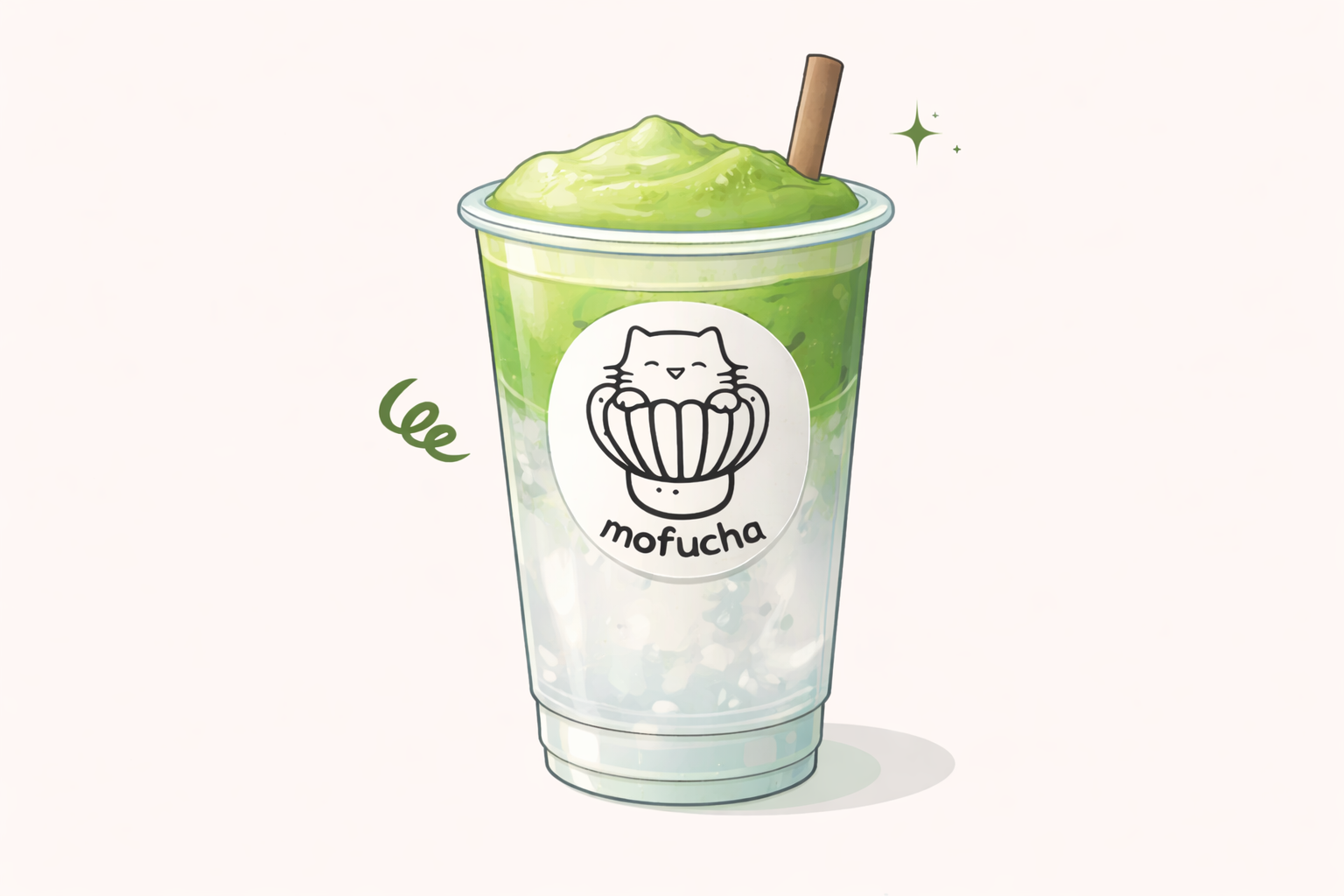 Cloud Matcha Coconut - fluffy matcha cream over coconut water